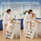 Limitless Living Leertoren - Opvouwbaar - Antislip - Wit Grijs