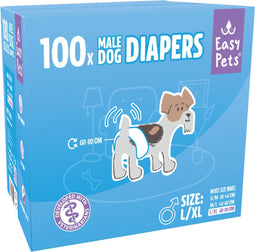 Easypets Dog Diapers Male - Hondenluiers Reu - L/XL - 100 stuks - Voordeelverpakking