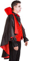 dressforfun - Herenkostuum graaf Dracula L - Blouson met verhoogde kraag en cape - zwart