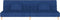 vidaXL - Slaapbank - 2-zits - met - 2 - kussens - stof - blauw