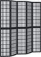 vidaXL - Kamerscherm - met - 5 - panelen - massief - paulowniahout - zwart