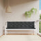 vidaXL - Tuinbankkussen - ruitpatroon - 200x50x7 - cm - stof - zwart