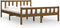 vidaXL - Bedframe - massief - hout - honingbruin - 140x190 - cm
