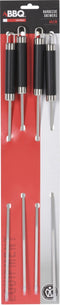 BBQ spiezen - 4x stuks - RVS - 46 cm - vleespennen voor vlees - barbecue accessoires