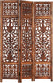 vidaXL - Kamerscherm - 3 - panelen - handgesneden - 120x165 - cm - mangohout - bruin