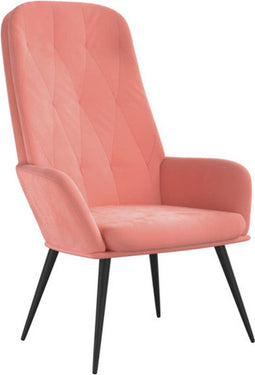 vidaXL Relaxstoel fluweel roze