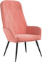 vidaXL Relaxstoel fluweel roze