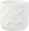 J-Line bloempot Geruit - cement - wit - medium - Ø 20 cm