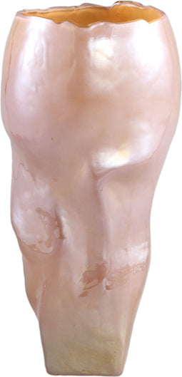 PTMD Forty Vaas - 17 x 17 x 36 cm - Glas - Peach