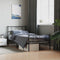 vidaXL - Bedframe - met - hoofd- - en - voeteneinde - metaal - zwart - 100x200 - cm