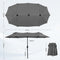 Angel Living Dubbele Parasol - 460 x 270 cm - UPF 50+ - Grijs