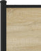 vidaXL - Hoofdbord - 150 - cm - bewerkt - hout - en - staal - sonoma - eikenkleurig