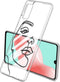 iMoshion Hoesje Geschikt voor Samsung Galaxy A41 Hoesje Siliconen - iMoshion Design hoesje - Transparant / Zwart / Line Art Woman Black
