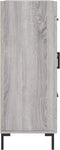vidaXL - Dressoir - 69,5x34x90 - cm - bewerkt - hout - grijs - sonoma - eikenkleurig