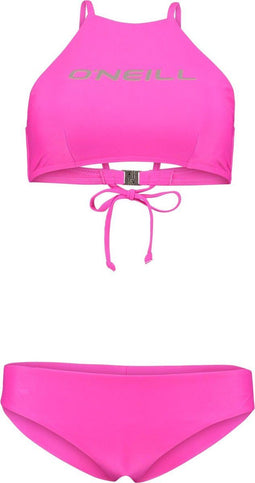PW Soara Maoi - Bikini - Hoge nek verstelbare schouderbandjes - Pink