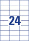 Avery Zweckform 3474, Universele etiketten, Ultragrip, wit, 100 vel, 24 per vel, 70 x 37 mm
