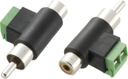 TRU COMPONENTS Cinch-adapter Cinch-stekker - Cinch-koppeling, Schroeven Inhoud: 1 stuk(s)
