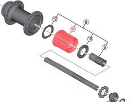 Shimano Cassettebody Wh-mt15-ar 9/10 Speed Staal Zwart