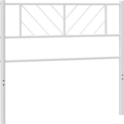 vidaXL - Hoofdbord - 90 cm - Staal - Wit