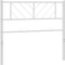 vidaXL - Hoofdbord - 90 cm - Staal - Wit