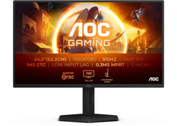 AOC 25G4SXU - Gaming Monitor - 24,5" Full HD 310Hz 1ms - Grijs Zwart