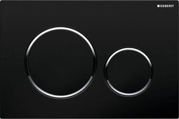 Geberit Sigma20 - Bedieningsplaat - Dual flush - Zwart/Chroom/Zwart