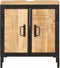 vidaXL - Wastafelkast - 55x35x60 - cm - massief - mangohout - en - ijzer