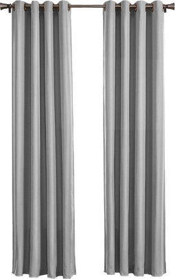 Larson - Luxe effen blackout gordijn - met ringen - 1.5m x 2.5m - Lichtgrijs