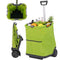Coast Opvouwbare Boodschappentrolley - 50L capaciteit - Aluminium frame - Groen/Zwart