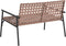 vidaXL - Ligbank - Zwart - 113x79x75 - cm - Poly - Rattan