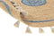 OBAKOY - Laagpolig vloerkleed - Beige/Blauw - ø 140 cm - Jute