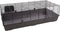 Kooi Mobi - Cavia - Dwergkonijnen - Clipsluitingen - Grijs Zwart - 137.5 cm L x 68.5 cm B x 43 cm H