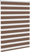 vidaXL - Zebra - rolgordijn - 115x100 - cm - stofbreedte - 110,9cm - polyester - bruin