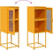 vidaXL - Dressoir - 36x39x107 - cm - koudgewalst - staal - mosterdgeel