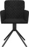 vidaXL - Eetkamerstoelen - draaibaar - 2 - st - fluweel - zwart