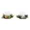 Kaars DKD Home Decor Gouden Zilverkleurig Kerstmis 15 x 15 x 5 cm (2 Stuks)