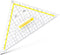 Aristo tekendriehoek - schaalverdeling 22cm - onbuigzaam - transparant - met afneembare greep - AR-1650/4
