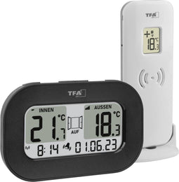TFA Dostmann Funk-Thermometer COOL@HOME Draadloze thermometer digitaal Zwart