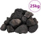 vidaXL - Lavastenen - 25 - kg - 5-8 - cm - zwart