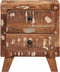 vidaXL - Nachtkastje - 2 - st - 40x32x46 - cm - massief - gerecycled - hout