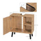 Eugad Badkamerkast onder de wasbak met deur en 2 open planken zwart 60 x 60,5 x 30 cm