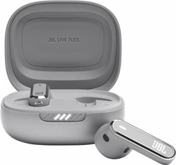 JBL Live Flex - In-ear oordopjes - ANC - IP54 - Zilver