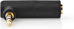 Nedis CABW22975AT - Stereo-Audioadapter - 3,5 mm Male - 3,5 mm Female - 90° Gehoekt - Antraciet