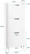 SoBuy FSR151-H-W - Schoenenkast - 3 Kleppen - Wit