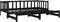 vidaXL - Slaapbank - uitschuifbaar - massief - grenenhout - zwart - 2x(90x200) - cm