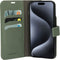 Mobiparts iPhone 15 Pro Max - Classic Wallet Case - Ruimte voor pasjes - Groen