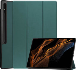 imoshion Tablet Hoes - Geschikt voor Samsung Galaxy Tab S8 Ultra - Trifold Bookcase - Donkergroen