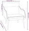 vidaXL Fauteuil - 63x76x80 cm - fluweel - crèmekleurig