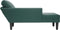 vidaXL - Chaise - longue - met - kussen&rechterarmleuning - fluweel - donkergroen