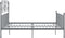 vidaXL - Bedframe - metaal - grijs - 200x200 - cm